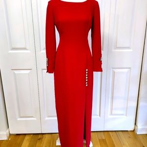 90s Francis by Huey Walzer Pink Evening Dress Size 2